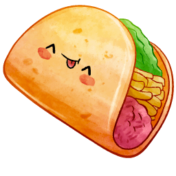 Taco Kawaii Food And Drinks arrow cursor