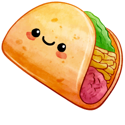 Taco Kawaii Food And Drinks hand cursor