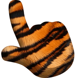 Tiger Animal Skin Texture hand cursor