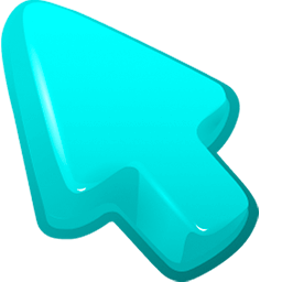 Turquoise Color arrow cursor