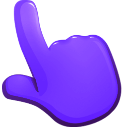 Violet Color hand cursor