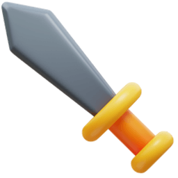 Warrior Sword And Helmet 3D Emoji arrow cursor