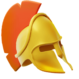 Warrior Sword And Helmet 3D Emoji hand cursor