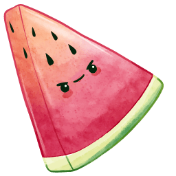 Watermelon Kawaii Food And Drinks arrow cursor