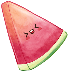 Watermelon Kawaii Food And Drinks hand cursor