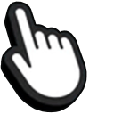 White Basic hand cursor