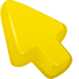 Yellow Color arrow cursor