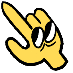 Yellow Hand Drawn Classic hand cursor