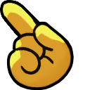 Yellow impostor among us cursor hand cursor