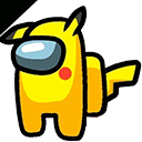 Yellow pickachu impostor among us cursor arrow cursor