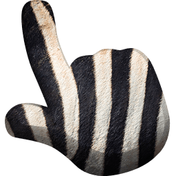 Zebra Animal Skin Texture hand cursor