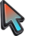 3D Ali Black Stroke Mac arrow cursor