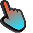 3D Ali Black Stroke Mac hand cursor