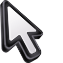 3D Black Stroke Mac arrow cursor