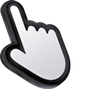 3D Black Stroke Mac hand cursor