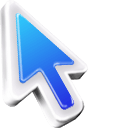 3D Blue Mac arrow cursor