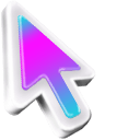 3D Blue & Pink Mac Animated arrow cursor