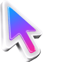 3D Blue & Pink Mac arrow cursor