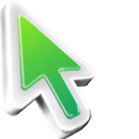 3D Green Mac arrow cursor