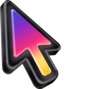 3D Insta Black Stroke Mac arrow cursor