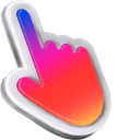 3D Insta Gradient Mac hand cursor