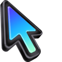 3D Lunada Black Stroke Mac arrow cursor