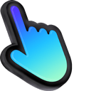 3D Lunada Black Stroke Mac hand cursor