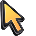 3D Mango Black Stroke Mac arrow cursor