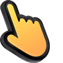 3D Mango Black Stroke Mac hand cursor