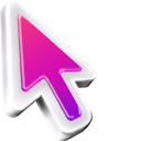 3D Pink & Purple Mac arrow cursor