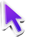 3D Purple Mac arrow cursor