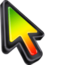 3D Rastafari Black Stroke Mac arrow cursor