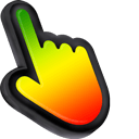 3D Rastafari Black Stroke Mac hand cursor