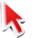 3D Red Mac arrow cursor