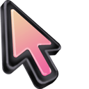 3D Tranquil Black Stroke Mac arrow cursor