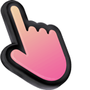 3D Tranquil Black Stroke Mac hand cursor