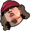 AC/DC Angus Young & Logo Animated hand cursor