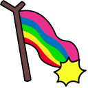 Adventure Time Abracadaniel & Rainbow Animated arrow cursor