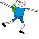 Adventure Time Finn Arm Wave Animated hand cursor