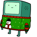 Adventures Time Christmas BMO & VHS hand cursor