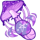 Amethyst & Purple Witch Mushroom Animated hand cursor