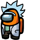 Among Us Rick Sanchez Skin & Robot Pet hand cursor