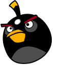 Angry Birds Bomb Animated hand cursor