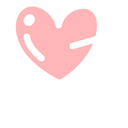 Arrow in the Blue & Pink Hearts Animated hand cursor