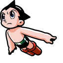 Astro Boy Flying Animated arrow cursor