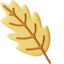 Autumn Oak Leaf & Acorn 3D arrow cursor