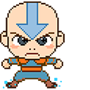 Avatar Aang Pixel Animated arrow cursor