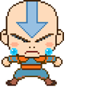 Avatar Aang Pixel Animated hand cursor