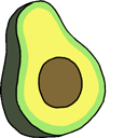 Avocado with Eye Animated hand cursor