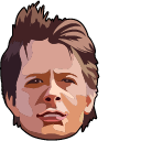 Back to the Future Marty McFly & Hoverboard hand cursor